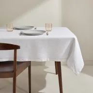 Mantel blanco de lino Room 150 x 250 cm - El Corte Inglés