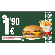 Oferta: Pequeña Hamburguesa + Patatas por 1.90€