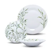 Vajilla Leaf de Porcelana Verde 12 pzas - CARREFOUR HOME