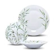 Vajilla Leaf de Porcelana Verde 12 pzas - CARREFOUR HOME