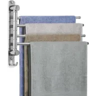 Toallero de Pared 180° con 4 Brazos Ajustables