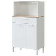 Mueble Kira para Cocina: 2 Puertas y 1 Cajón, Blanco y Roble