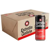 Cerveza Lager Especial Estrella Galicia - Pack 24 Latas 33 cl