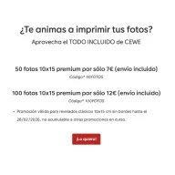 100 fotos premium 10x15 solo 12€ (envío incluido)