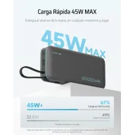 Batería Portátil 20.000 mAh - PD 45W