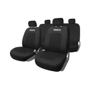 Juego completo de fundas de asiento negro Sparco Sport, universales.