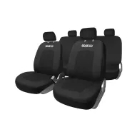 Juego completo de fundas de asiento negro Sparco Sport, universales.