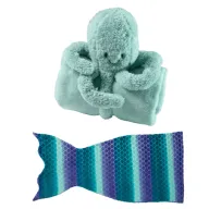 Manta infantil cola de sirena con peluche incluido