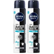 NIVEA Men 250 ml Black&White 48H Invisible - Paquete de 2