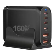 Cargador 160W Rápido con 8 Puertos USB Tipo A y C