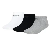 Calcetines Nike 3 pack blanco, gris y negro para niños 5-7 años