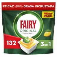 Fairy Cápsulas Lavavajillas Limón – 132 Todo en Uno