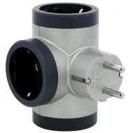 Adaptadores 3 Tomas Laterales Legrand, Color Gris Oscuro