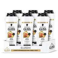 Champú Gliss Total Repair para Pelo Seco - 12uds 250ml