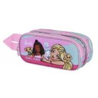 Estuche Portatodo Doble 3D Barbie Pets Rosa 22 x 10 cm