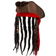 Sombrero Pirata con Dreadlocks para Adultos - Accesorio Halloween