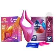 Mix Sorpresa Durex: 40 Condones, Lubricante y Vibrador