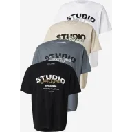 Camisetas Jack & Jones JJYUKI 100% algodón - Pack de 4