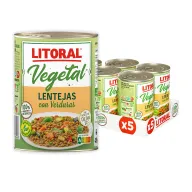 Lentejas con Verduras Sin Gluten - Pack de 10 LITORAL