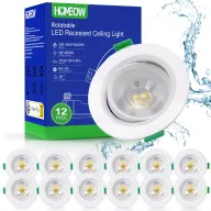 Pack de 12 Downlights LED 5W Rotables 30° Ultra Plano