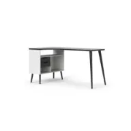 Escritorio OSLO negro y gris con 2 cajones