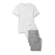 Camiseta Interior Hombre con Cuello en V, Algodón Transpirable