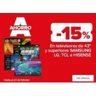 Samsung, LG, TCL & Hisense: 15% extra en TV 43 Electro Renove