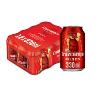 Cruzcampo Pack de Latas de Cerveza Lager 12 x 33cl