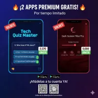¡GRATIS! 2 APPS PREMIUM por tiempo limitado en ANDROID