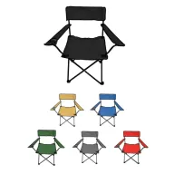 Silla plegable de camping con posavasos - Colores Negro/Militar