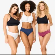 Braguitas Sin Costuras Mujer x3 Violeta Blanco Azul