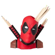 Set de Escritorio: Portalápices Deadpool y Wednesday Cosa