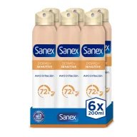 Pack 6 Sanex Dermo+Sensitive Spray 72h Antitranspirante
