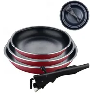 Juego de 4 sartenes Bergner Red Edition con mango extraíble