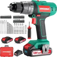 Kit de Taladro Percutor Hychika: 53 Accesorios y 2 Baterías
