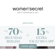 Segundas Rebajas en Women's Secret: Hasta -70% + 15% EXTRA