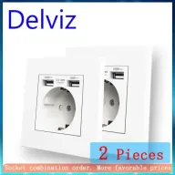 Enchufes con puertos USB: Pack de 2 unidades.