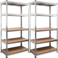 Estantería metálica de acero galvanizado 180x90x40cm x2