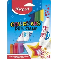8 rotuladores Peps Duo Stamp de colores Maped