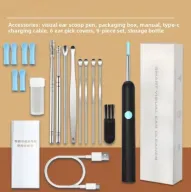 Cámara y accesorios para limpiador de oídos