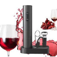 Abridor de vino eléctrico con cortador y aireador automático