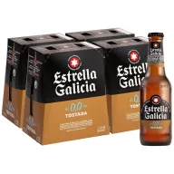 Cerveza sin Alcohol Estrella Galicia 0,0 Tostada - Pack 24