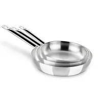 Set de 3 sartenes de acero inoxidable Monix Chef 20-26 cm