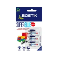 BOSTIK 3x1G Líquido Cianoacrilato Pegamento