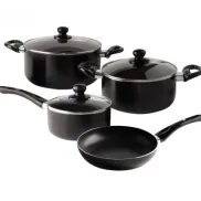 Batería Antiadherente AMERCOOK Ónix de Aluminio 7 Pzas