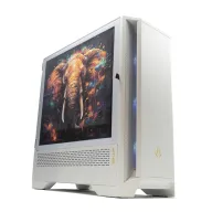 Torre ATX Blanca Forgeon Mithril ARGB con Cristal Personalizable