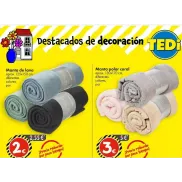 Manta polar 125x150 cm. 2€ o 130x170 cm. 3€ colores variados