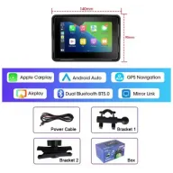 Monitor 5,7" para motocicleta con Carplay y DVR