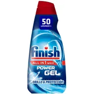 Finish All in 1 Max Gel para Lavavajillas, 50 Dosis Brillo y Protección