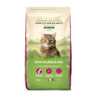 Salmón y arroz: alimento seco completo para gatos 10 kg